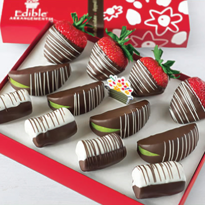 Swizzled Dipped Apples, Bananas and Strawberry | Edible Arrangements®