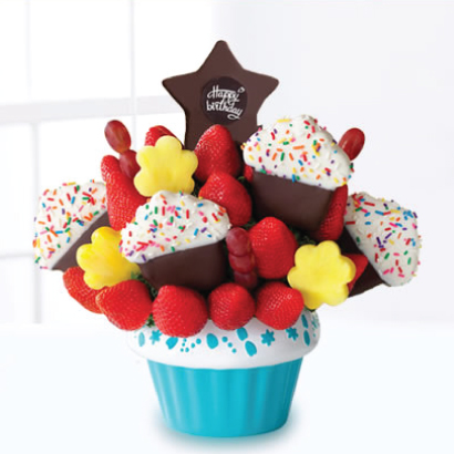 Berry Confetti Birthday Cupcake