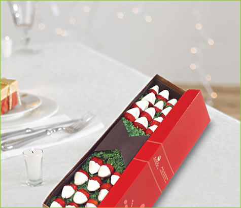 2 Dozen Berry Chocolate Roses All White | Edible Arrangements®