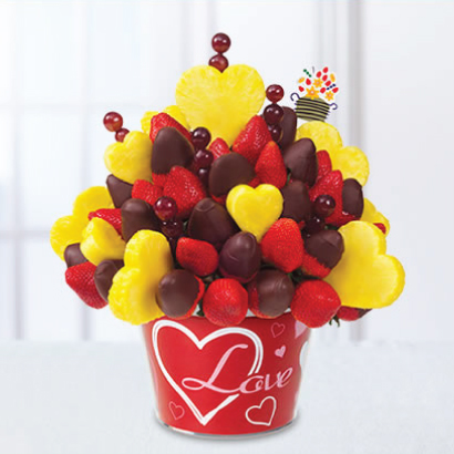 Hearts & BerriesHalf Dipped Strawberries