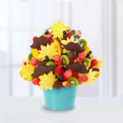 Mango Kiwi Mustache Bouquet with Blueberries | Edible Arrangements®