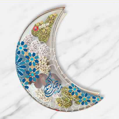 Ramadan Acrylic Box  Mixed Topping Dates