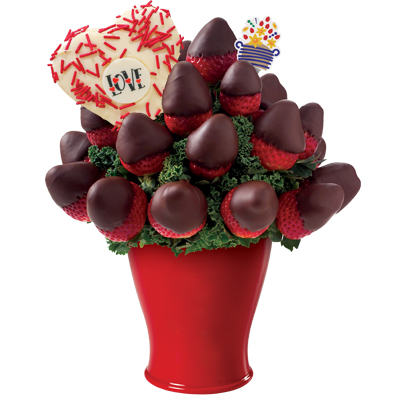 Sweetheart Bouquet - with Belgian Chocolate Pop