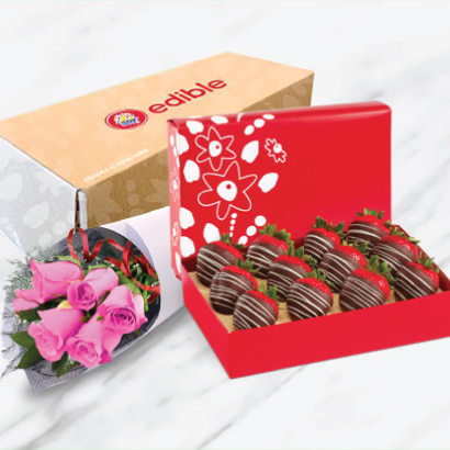 Lovely Swizzle Berries & Flowers Box