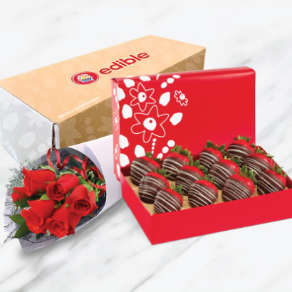 Sweetheart Swizzle Berries & Flowers Box