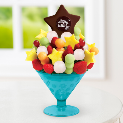 Birthday Wish Tini with Lychee Pop Edible Arrangements