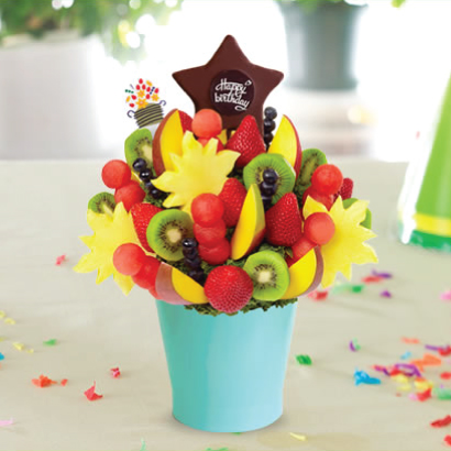 Mango Kiwi Blueberry Daisy with Birthday Pop | Edible Arrangements®